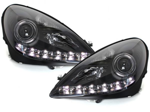 Xenon Scheinwerfer für MERCEDES BENZ SLK R171 04-11 TFL-Optik schwarz