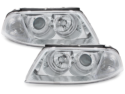 Angel Eyes Scheinwerfer für VW Passat 3BG 00-04 chrom Depo