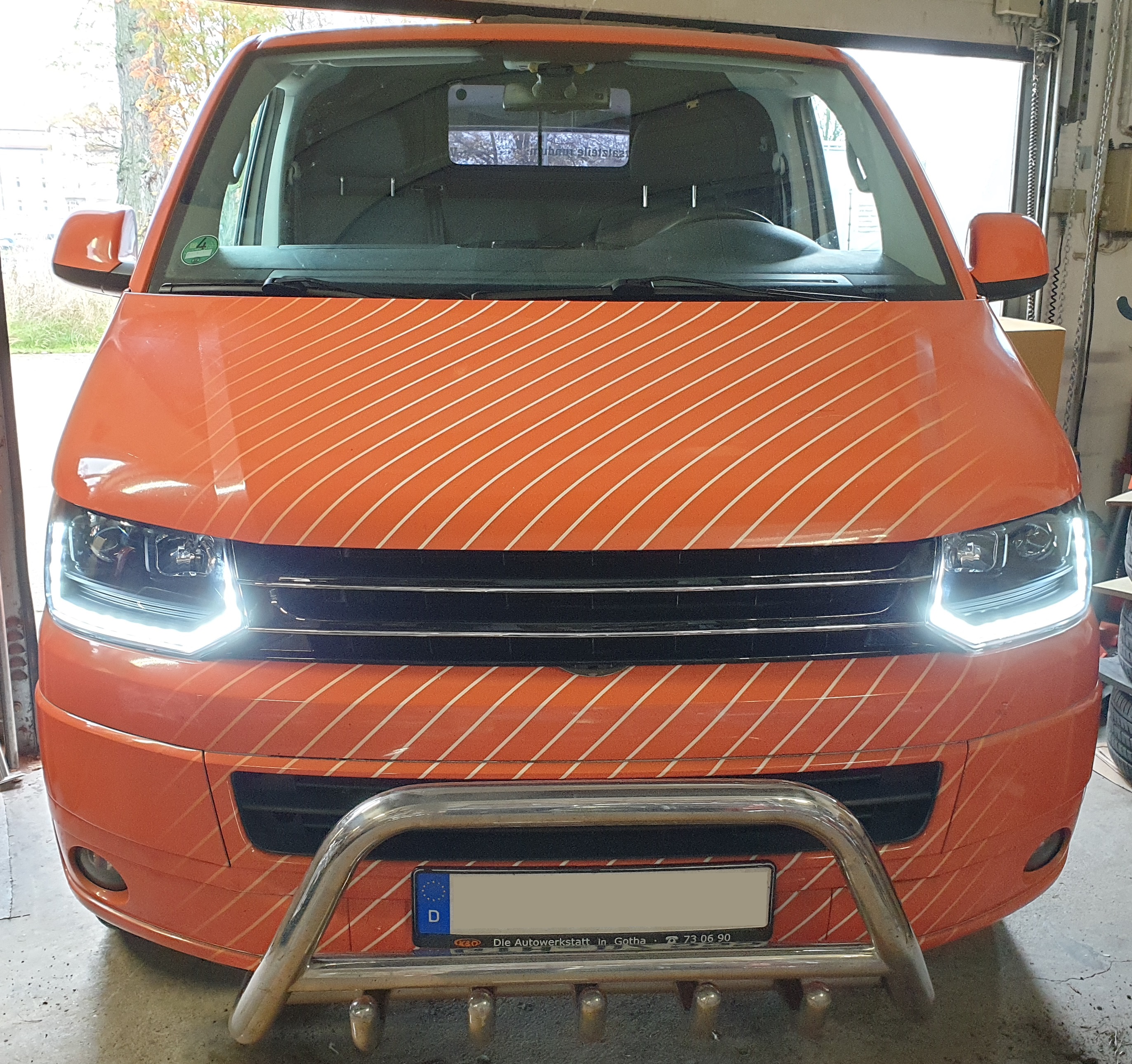 Tagfahrlicht Scheinwerfer dynamischer LED Blinker für VW T5 09-15 Laufblinker V2