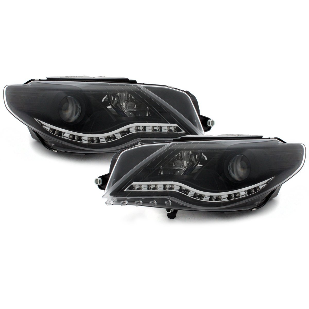 Scheinwerfer für VW Passat CC 08-12 schwarz Tagfahrlicht-Optik