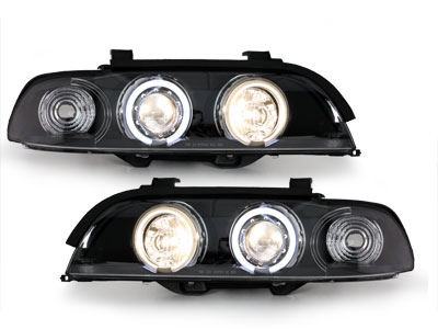 CCFL Angel Eyes Scheinwerfer für BMW E39 5er 95-00 schwarz