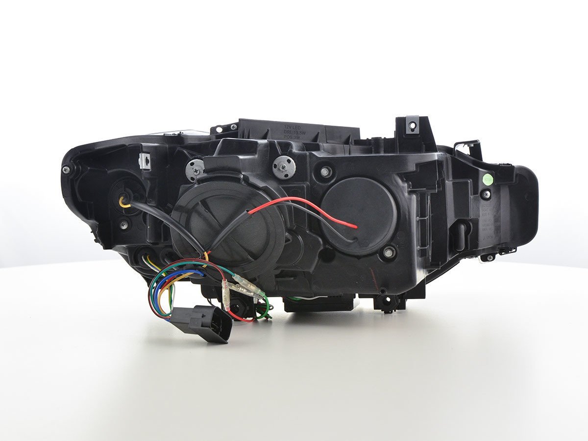 Scheinwerfer für BMW F30 F31 11-15 schwarz Xenon-Optik mit Tagfahrlicht