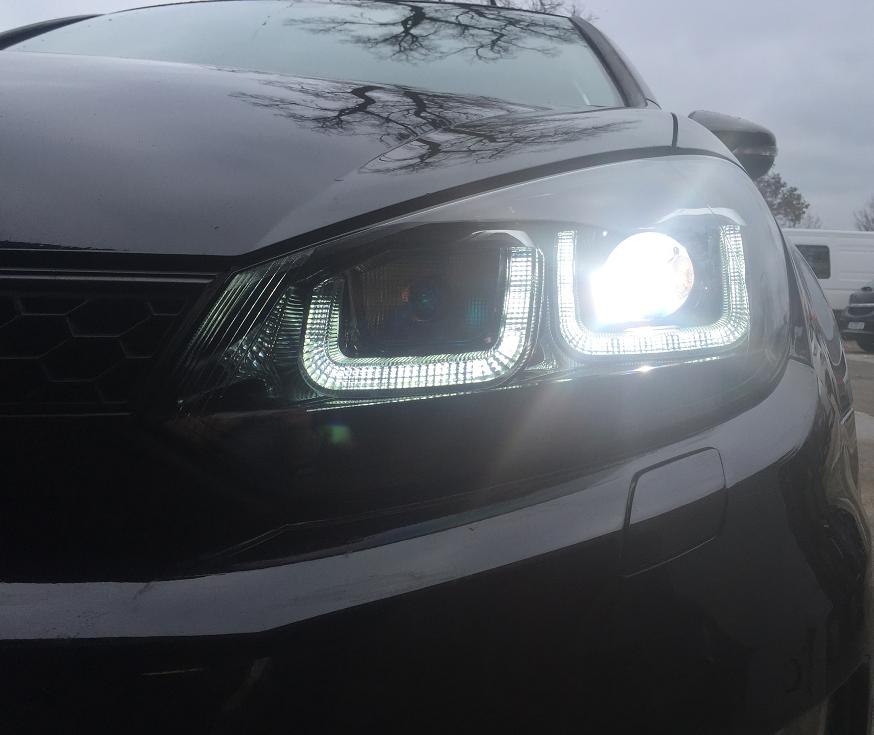 Scheinwerfer für VW Golf 6 08-12 schwarz mit Led Laufblinker EE