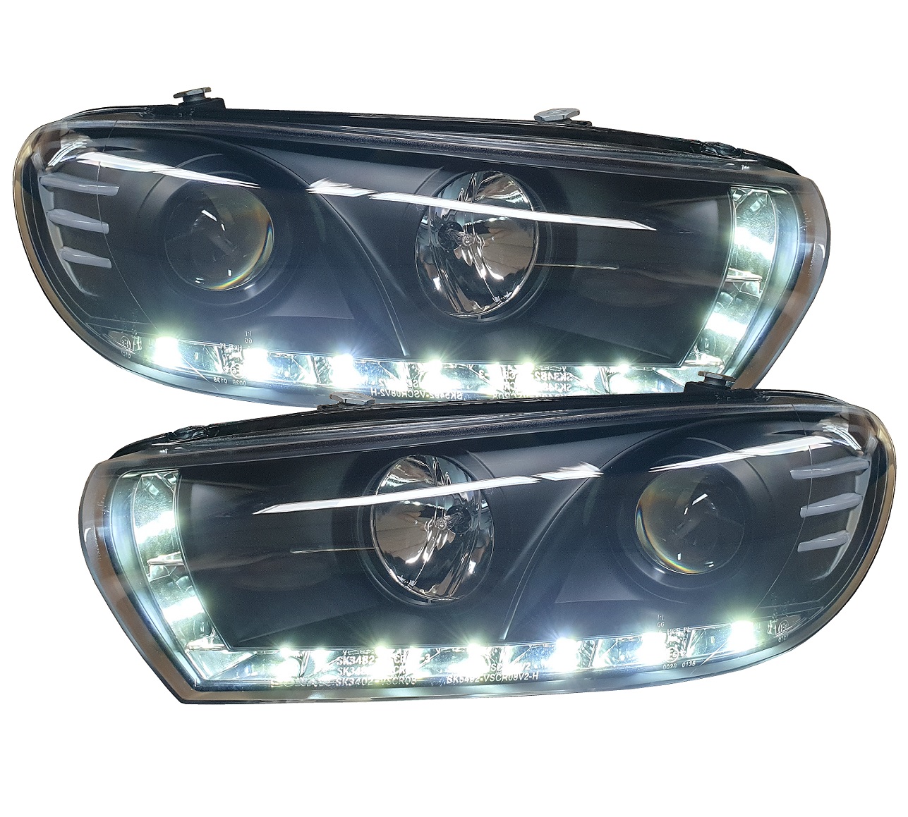LED TAGFAHRLICHT Scheinwerfer für VW Scirocco 3 2015+ Facelift black schwarz