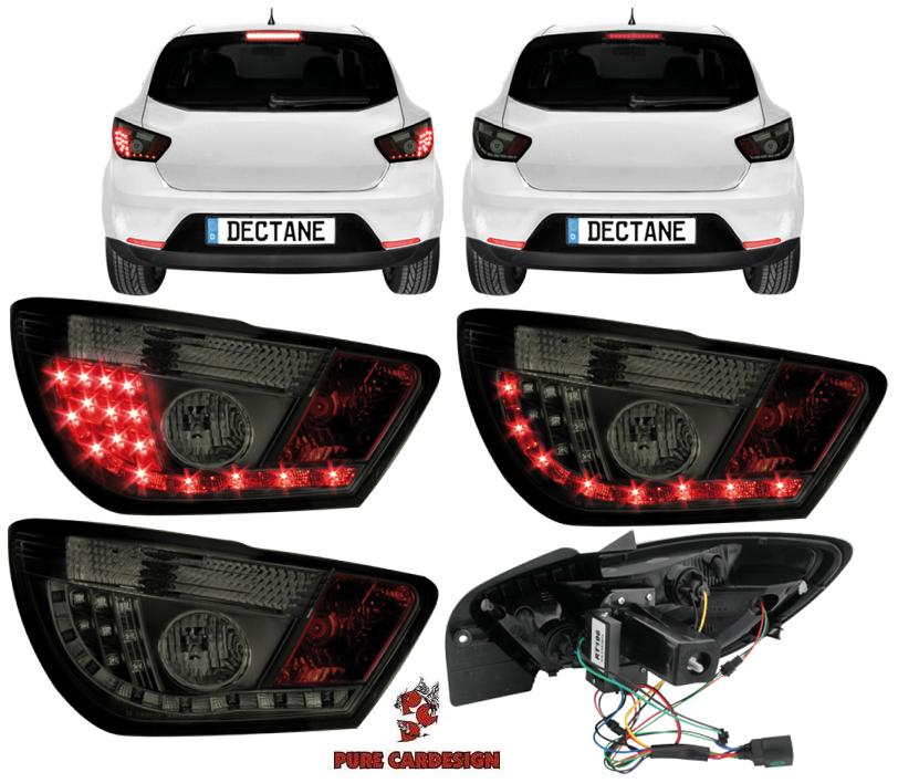 LED Rückleuchten für Seat Ibiza 6J 04/08-03/12 black/smoke schwarz