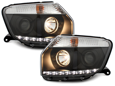 LED Tagfahrlicht Scheinwerfer für Dacia Duster 09-14 schwarz