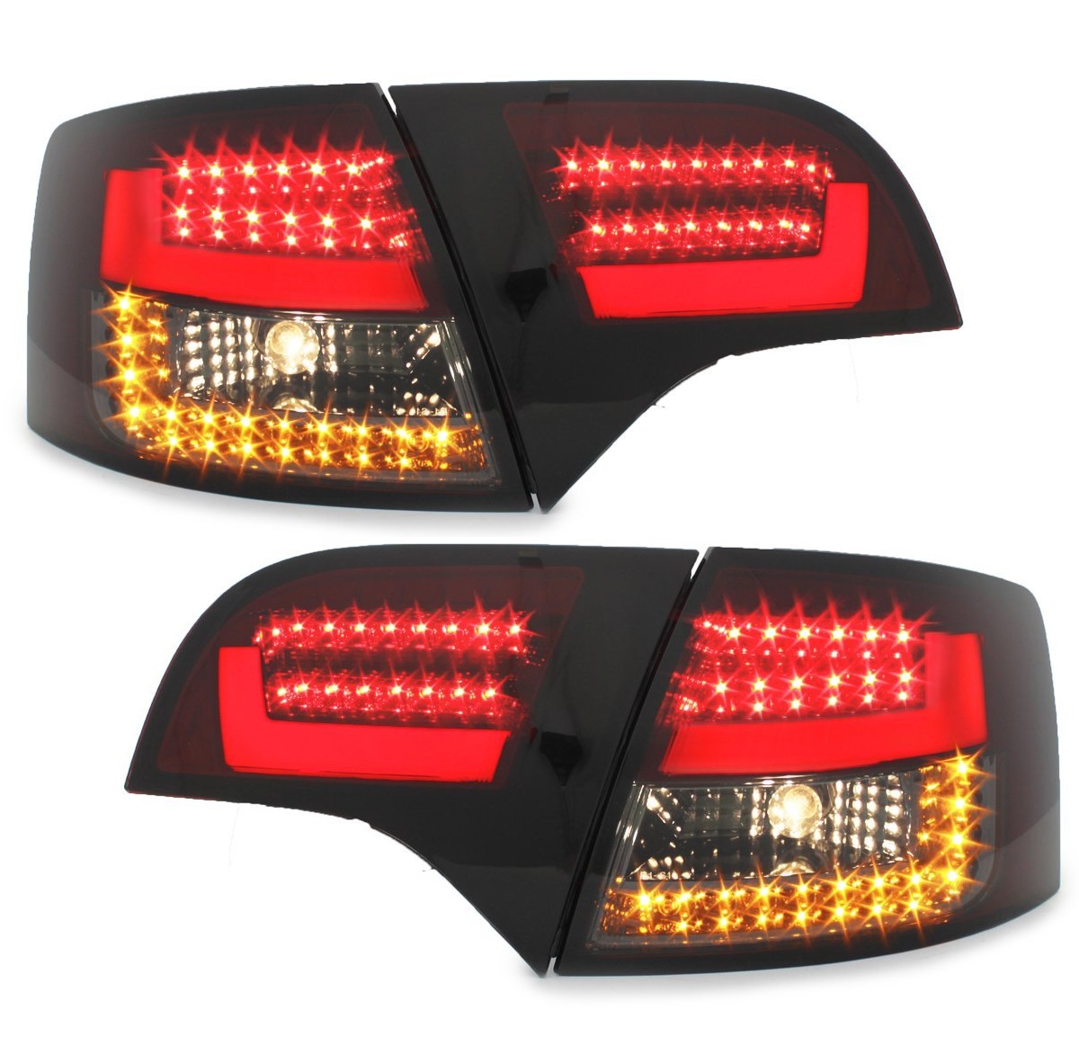 LITEC LED Rückleuchten rot rauch für Audi A4 B7 Avant 04-08