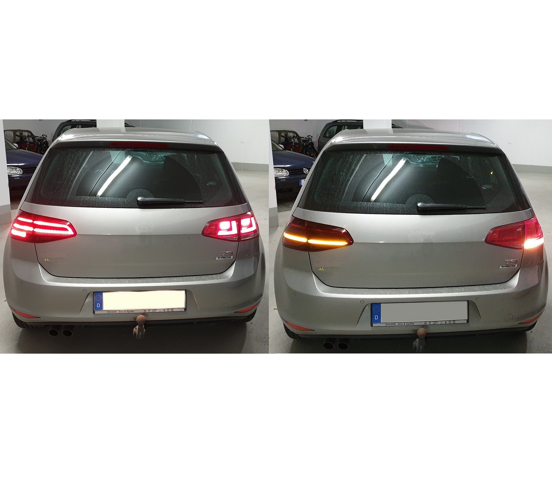 LED Rückleuchten für VW Golf 7 2013-2017 STARTANIMATION dynamischer LED Blinker rot smoke V2