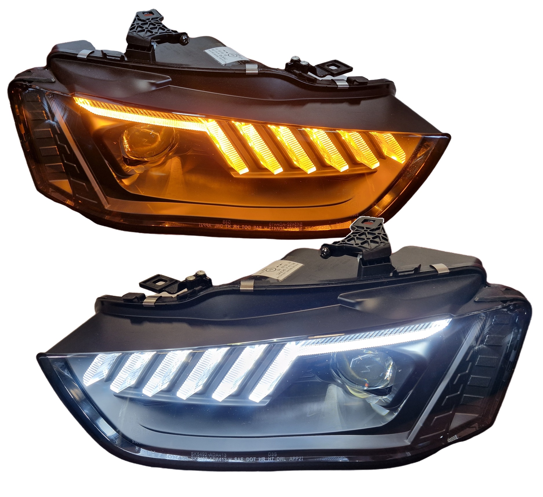 VOLL-LED Scheinwerfer für AUDI A4 B8 8K 12-15 mit orig. Halogen schwarz mit Led Laufblinker & Tagfahrlicht