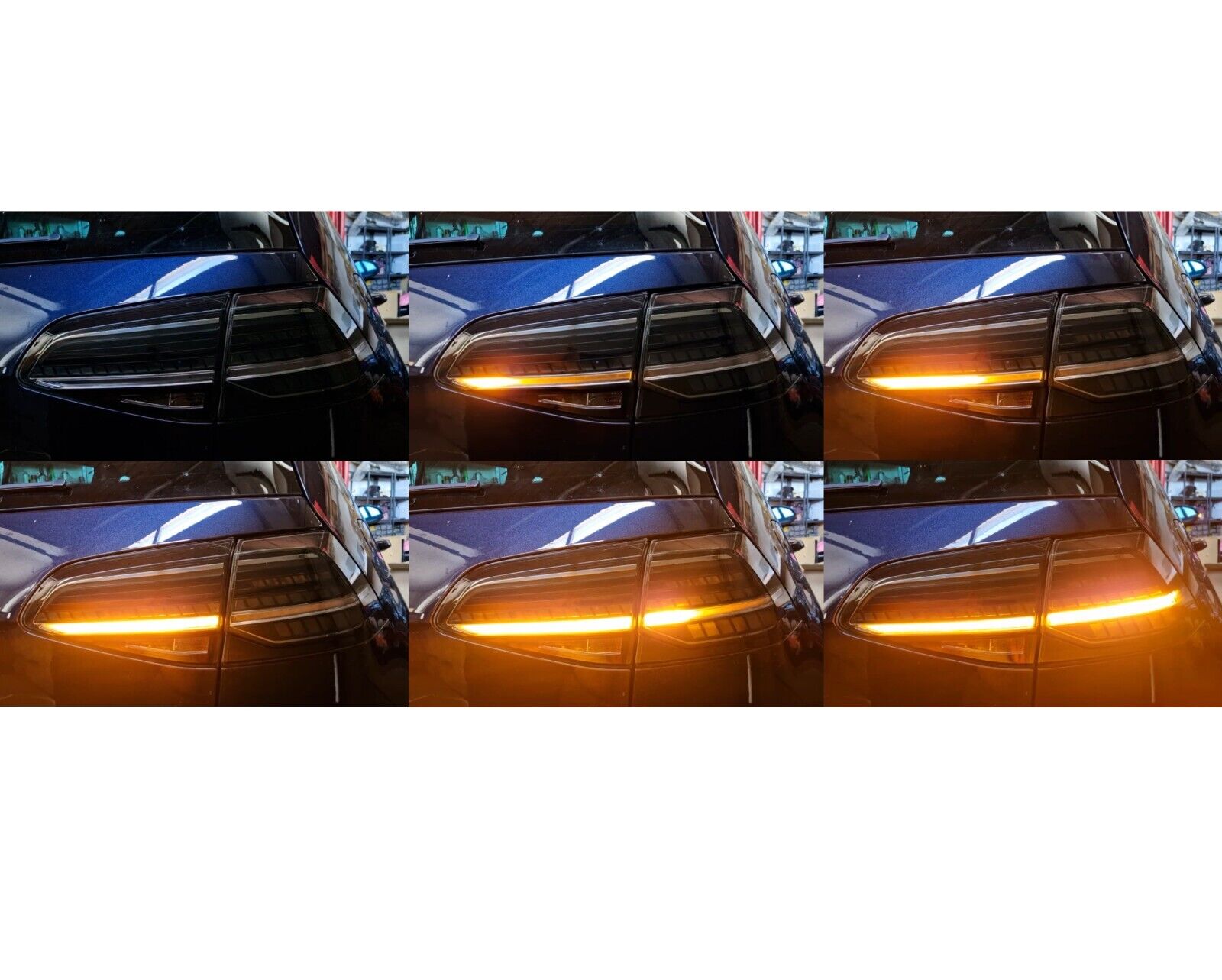 LED Rückleuchten für VW Golf 7 2013-2019 dynamischer LED Blinker schwarz VL