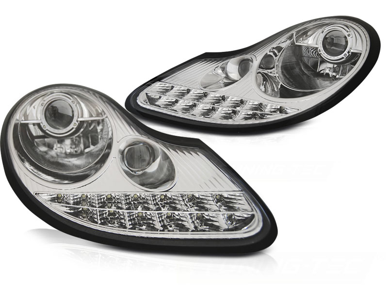 RHD headlights for Porsche 911 / 996 96-04 led positionlight led indicator chrome