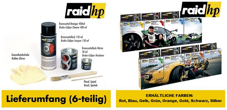 raid hp Bremssattellack blau 6-teilig 2-Komponenten-System