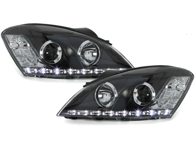 Scheinwerfer für KIA CEED 06-09 Tagfahrlicht-Optik schwarz 5-Türer