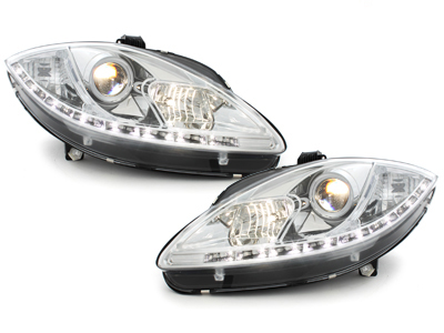 LED TAGFAHRLICHT Scheinwerfer Seat Leon 1P / Altea 05-09 chrom