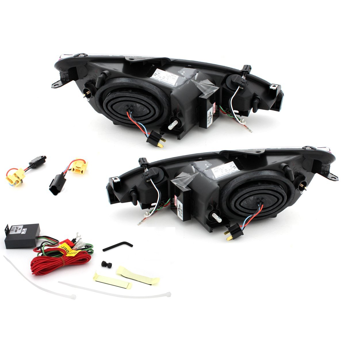 LED TAGFAHRLICHT Scheinwerfer für Peugeot 206 98-07 chrom