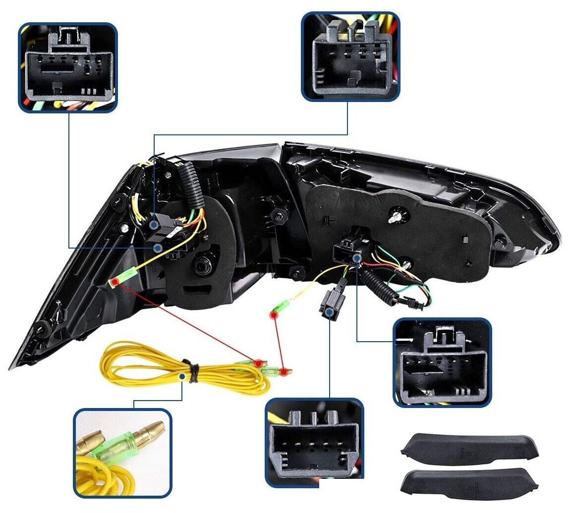 LED Rückleuchten für VW Golf 7 2013-2019 dynamischer LED Blinker schwarz VL
