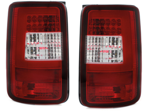 LED Rückleuchten für VW Caddy Bj. 03-15 rot-chrom LIGHTBAR