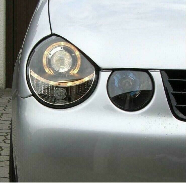 Scheinwerfer für VW Polo 9N 11.01-04.05 1 Standlichtring schwarz