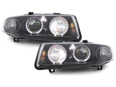 Led Angel Eyes Scheinwerfer Seat Leon Toledo 1M 99-04 schwarz