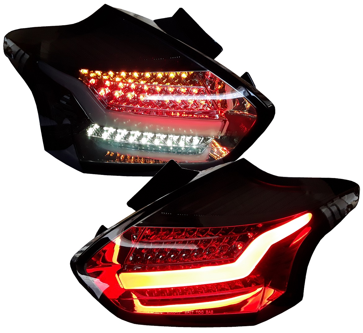 Lightbar LED Rückleuchten für Ford Focus MK3 Facelift 09/2014+ smoke