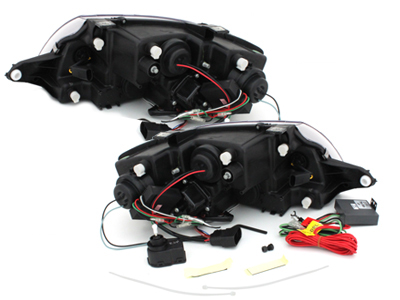 Led Tagfahrlicht Scheinwerfer für Audi TT 8N 98-05 schwarz