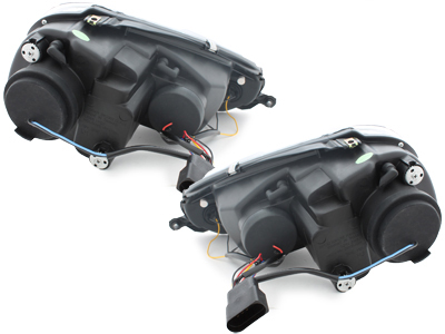 LED Angel Eyes Scheinwerfer für VW Golf V 03-09 schwarz Sonar