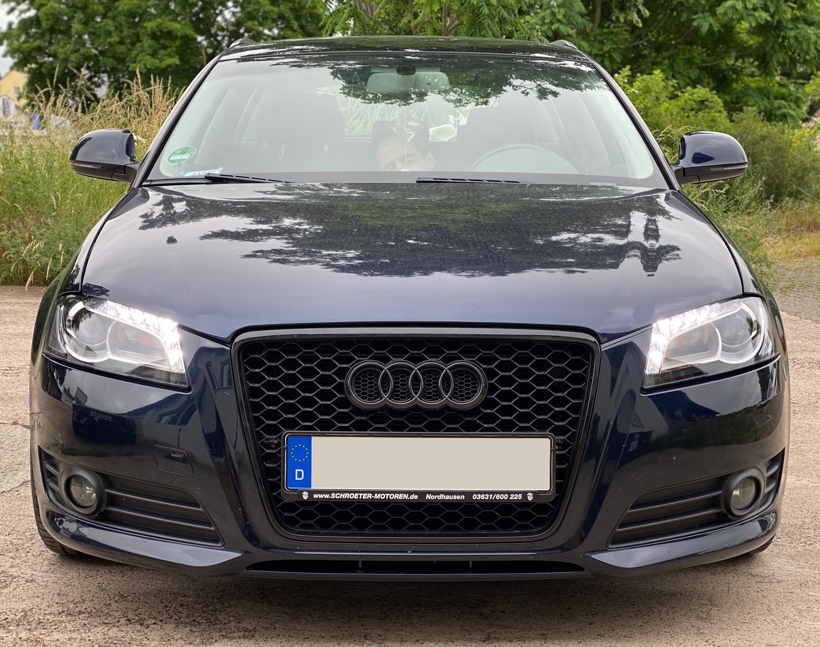 LED TAGFAHRLICHT Scheinwerfer für AUDI A3 8P 09-12 schwarz Depo