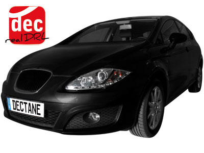 LED TAGFAHRLICHT Scheinwerfer für Seat Leon 1P 09-12 chrom