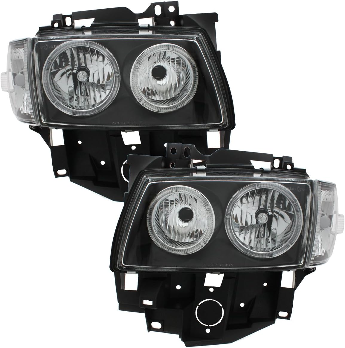 Angel Eyes Scheinwerfer für VW T4 97-03 LV 2 Standlichtringe schwarz
