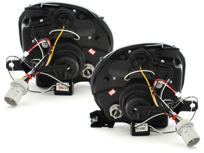 Scheinwerfer für Fiat 500 07-15 Led-Standlicht und Standlichtring schwarz