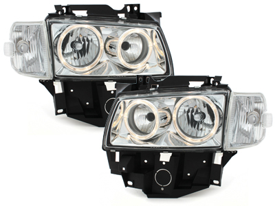 Angel Eyes Scheinwerfer für VW T4 97-03 LV 2 Standlichtringe chrom