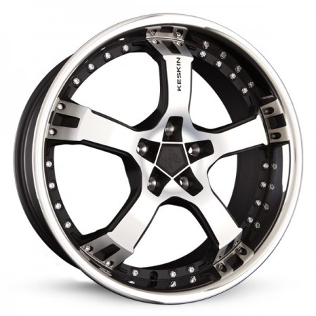 Felgensatz Keskin KT10 8,5+9,5x19 ET30 LK 5x112 schwarz frontpoliert