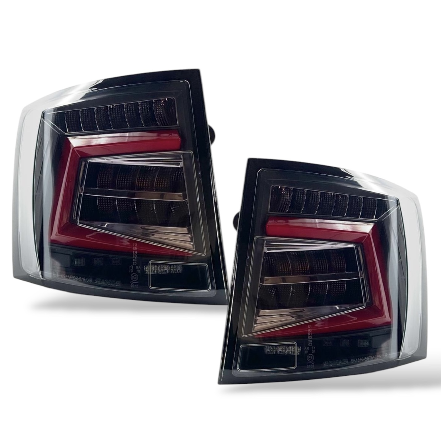 LED Rückleuchten für Skoda Octavia 3 III 5E Kombi 17-19 schwarz LAUFBLINKER für orig. Led 6 Pins in Reihe
