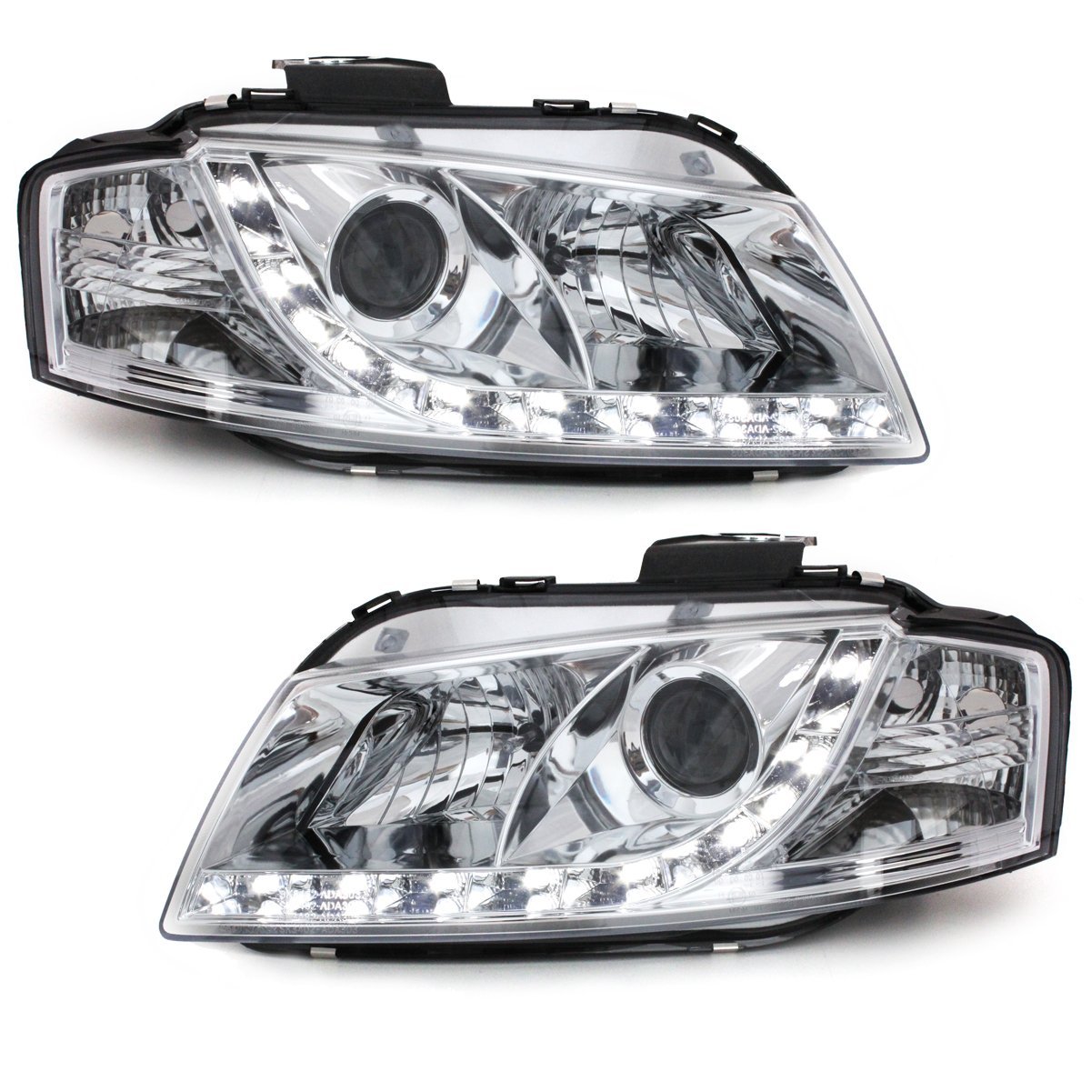 LED TAGFAHRLICHT Scheinwerfer für AUDI A3 8P 03-08 chrom