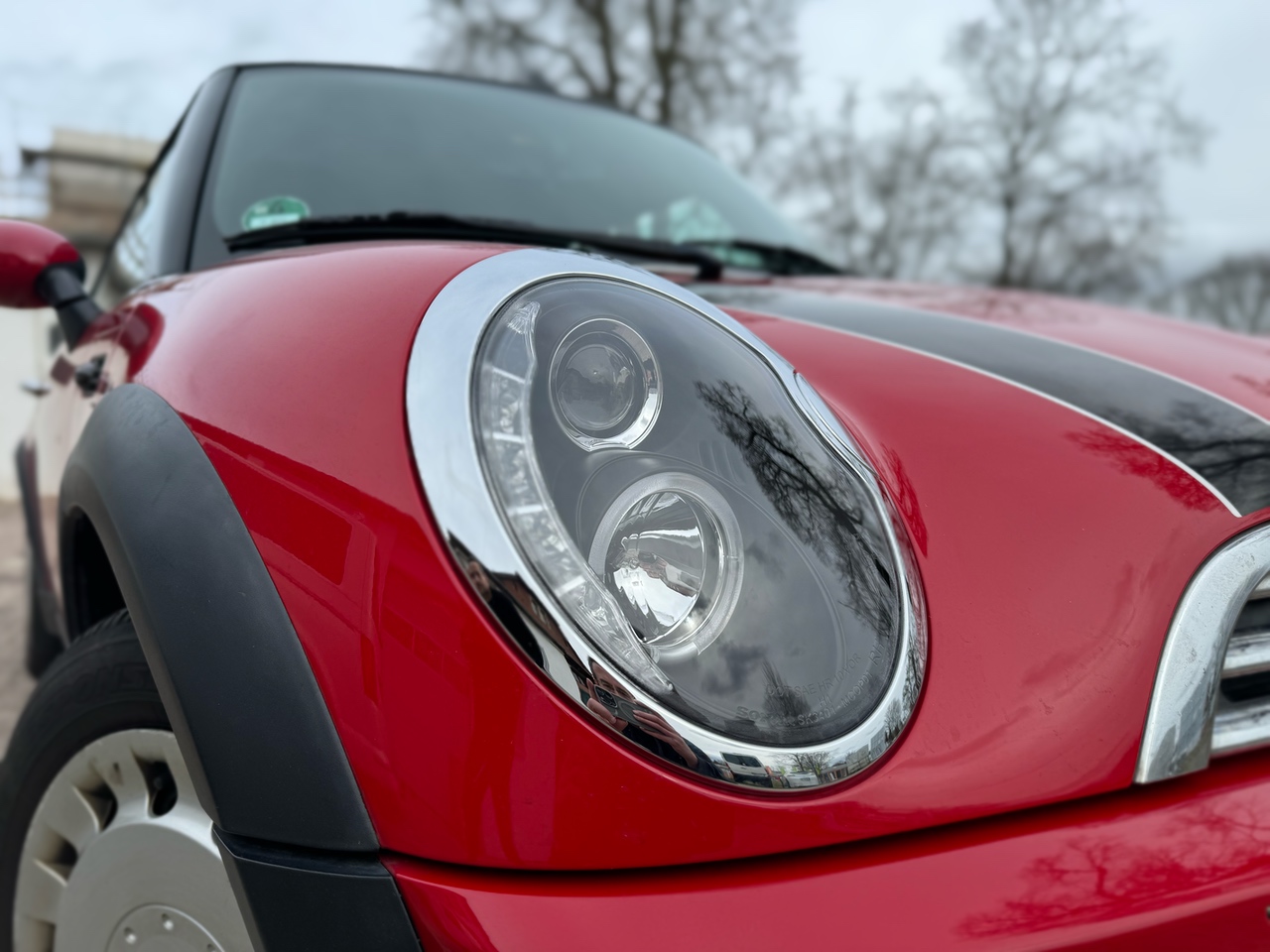 Scheinwerfer für Mini 01-06 R50 R52 R53 Tagfahrlicht-Optik schwarz