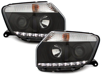 LED Tagfahrlicht Scheinwerfer für Dacia Duster 09-14 schwarz