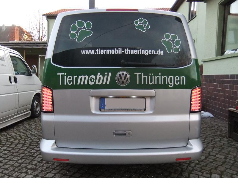 LED Rückleuchten für VW T5 2003- inkl. Facelift schwarz klar