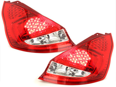 LED Rückleuchten für Ford Fiesta MK 7 08-12 red/crystal rot Depo