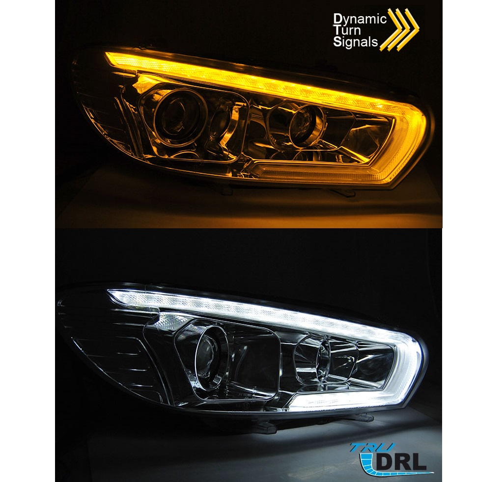 Tagfahrlicht Scheinwerfer chrom mit dynamischem Blinker für VW Scirocco 3 III 08-14 Xenon