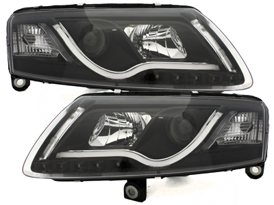 XENON Lightbar Scheinwerfer für AUDI A6 4F 04-08 TAGFAHRLICHT schwarz