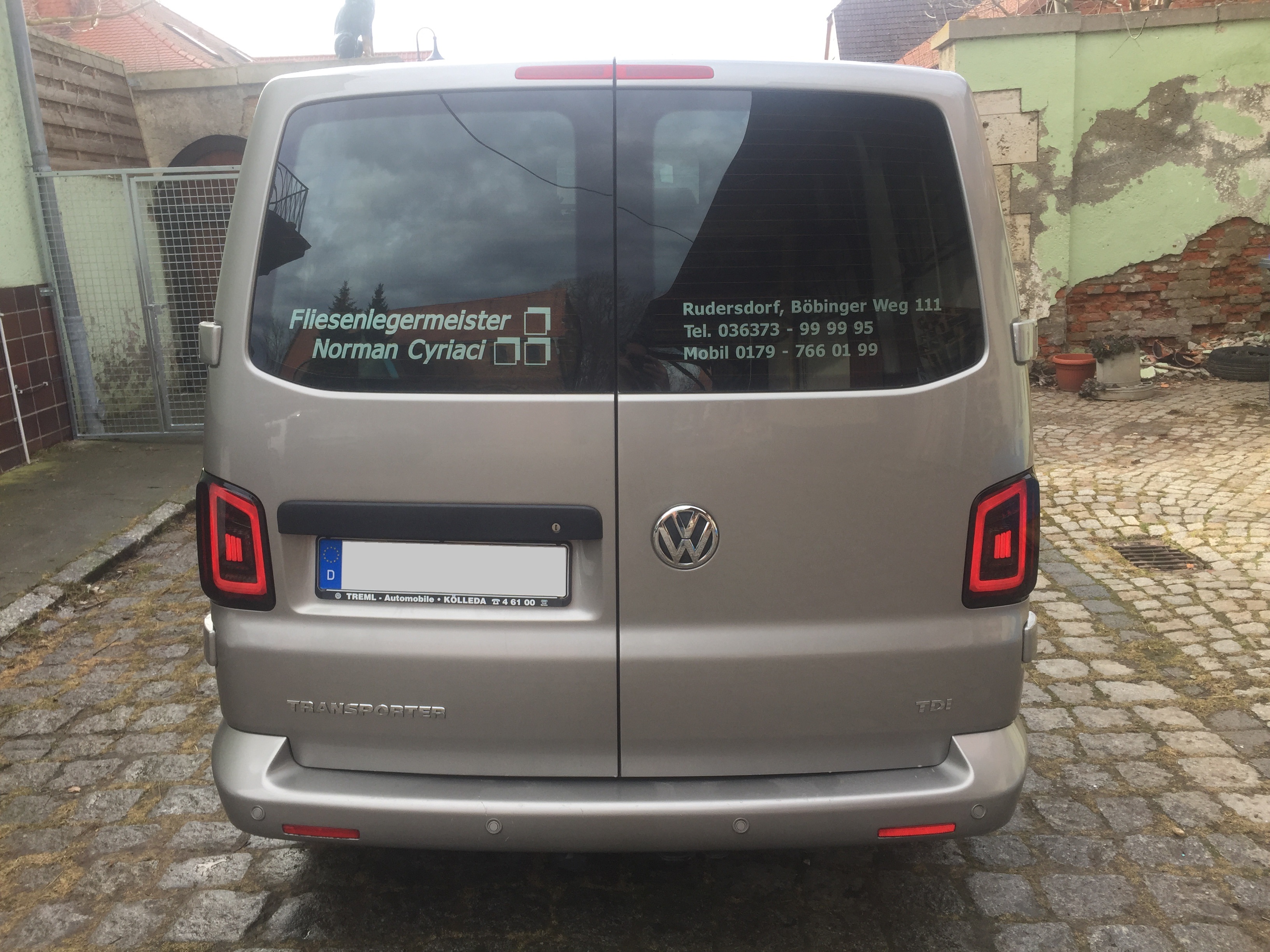 Voll LED Rückleuchten für VW T5 2003-2015 schwarz grau Led-Blinker Flügeltürer