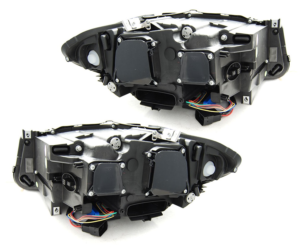 Xenon Scheinwerfer für BMW 5er F10 F11 Bj. 10-13 Led Tagfahrlicht dynamischer Blinker schwarz AFS