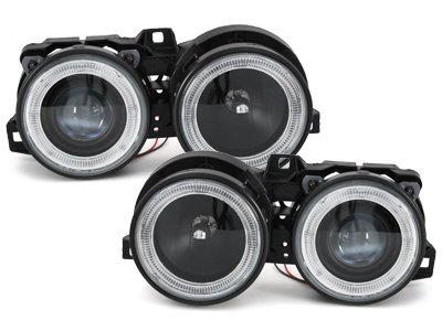 Angel Eyes Scheinwerfer für BMW 3er E30 82-94 schwarz