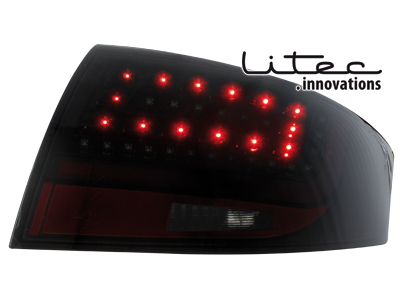 LITEC LED Rückleuchten für Audi TT 8N 98-05 schwarz tiefschwarz