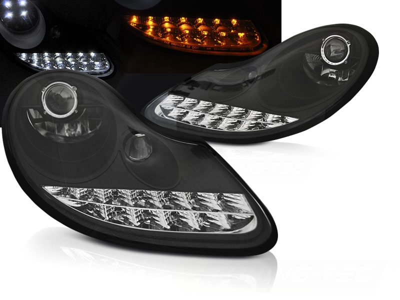RHD headlights for Porsche Boxster 986 96-04 led positionlight led indicator black