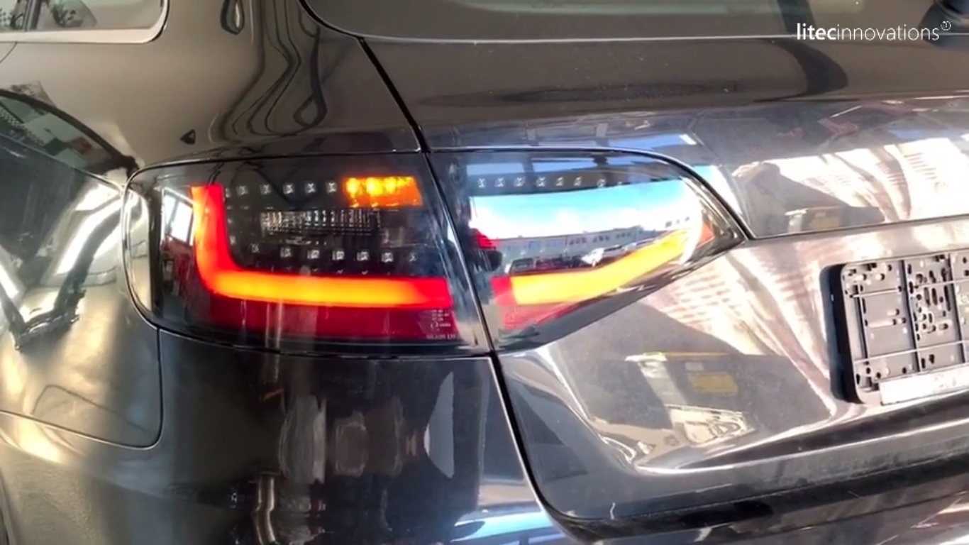 LITEC LED Rückleuchten rot rauch mit dynamischem Blinker für Audi A4 B8 8K 08-11 Avant mit Led