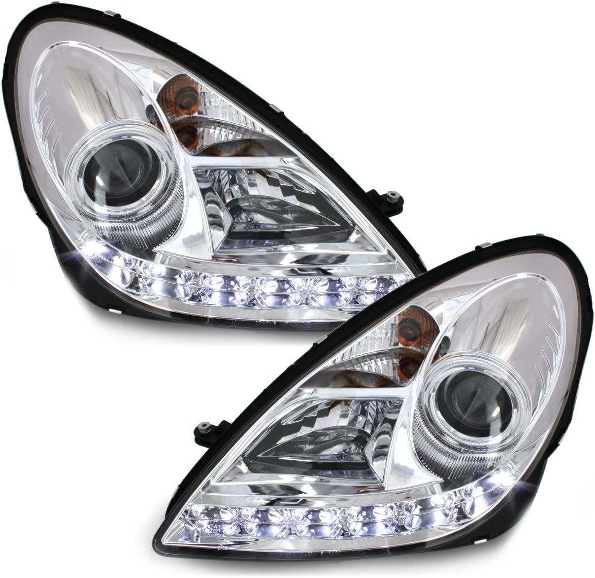 Xenon Scheinwerfer für MERCEDES BENZ SLK R171 04-11 TFL-Optik chrom