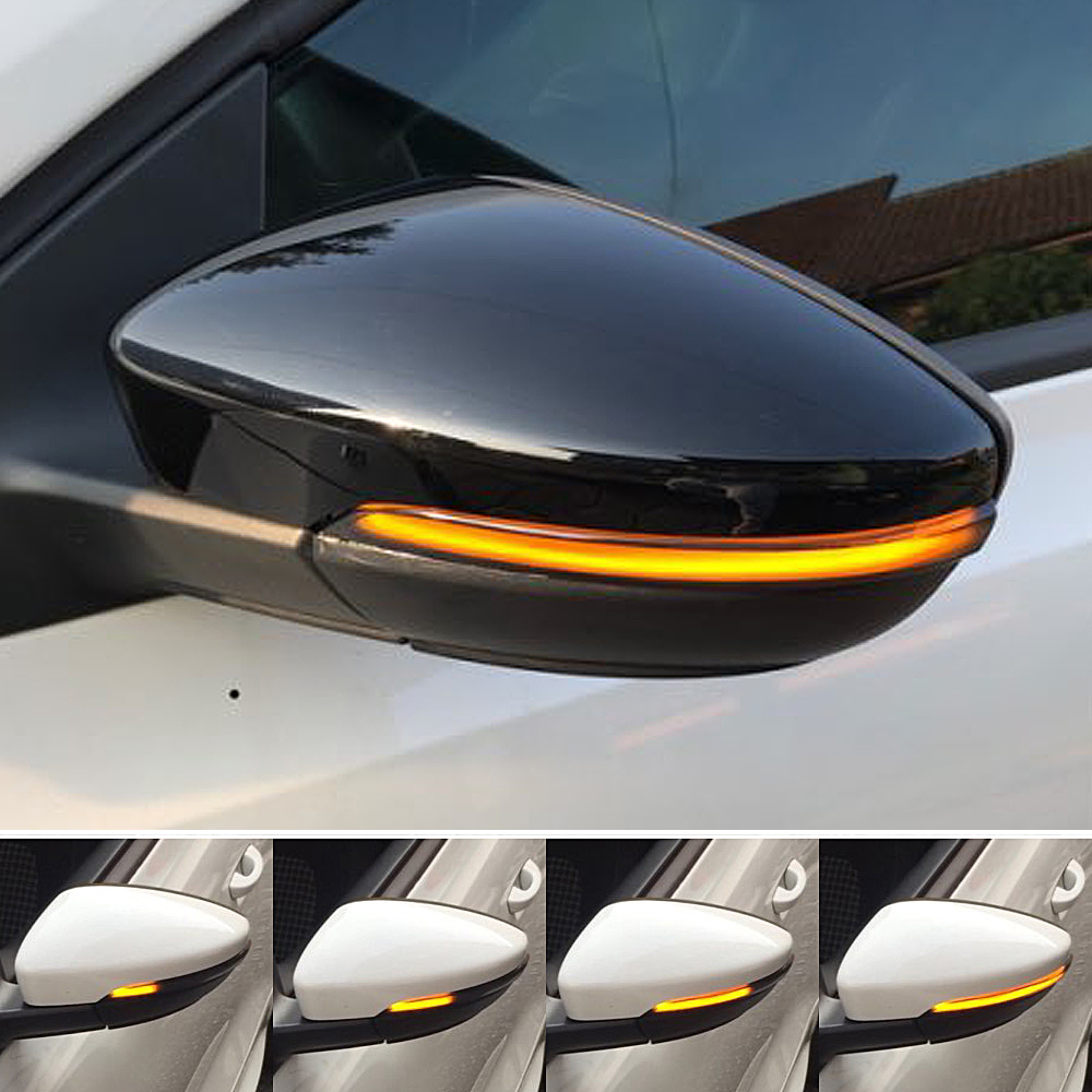 Dynamische Led Spiegelblinker schwarz für VW Scirocco 3 08-17