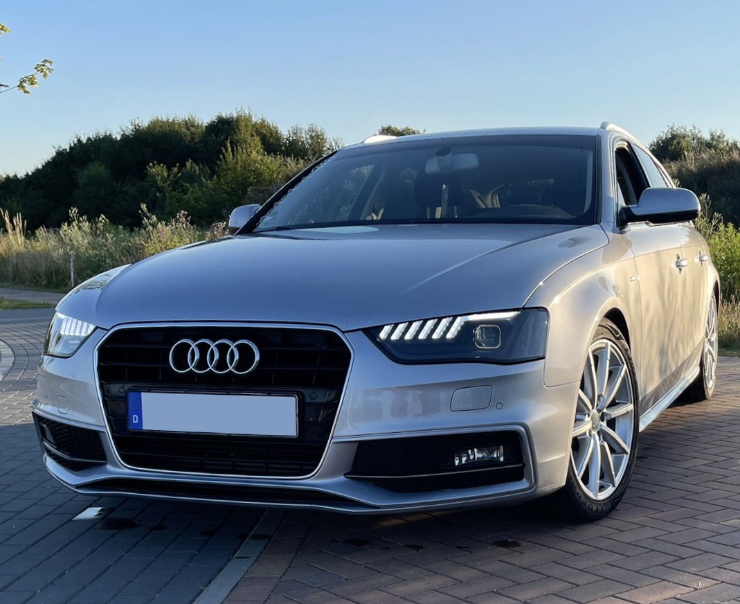 Halogen Scheinwerfer für AUDI A4 B8 8K 12-15 schwarz mit Led Laufblinker & Tagfahrlicht