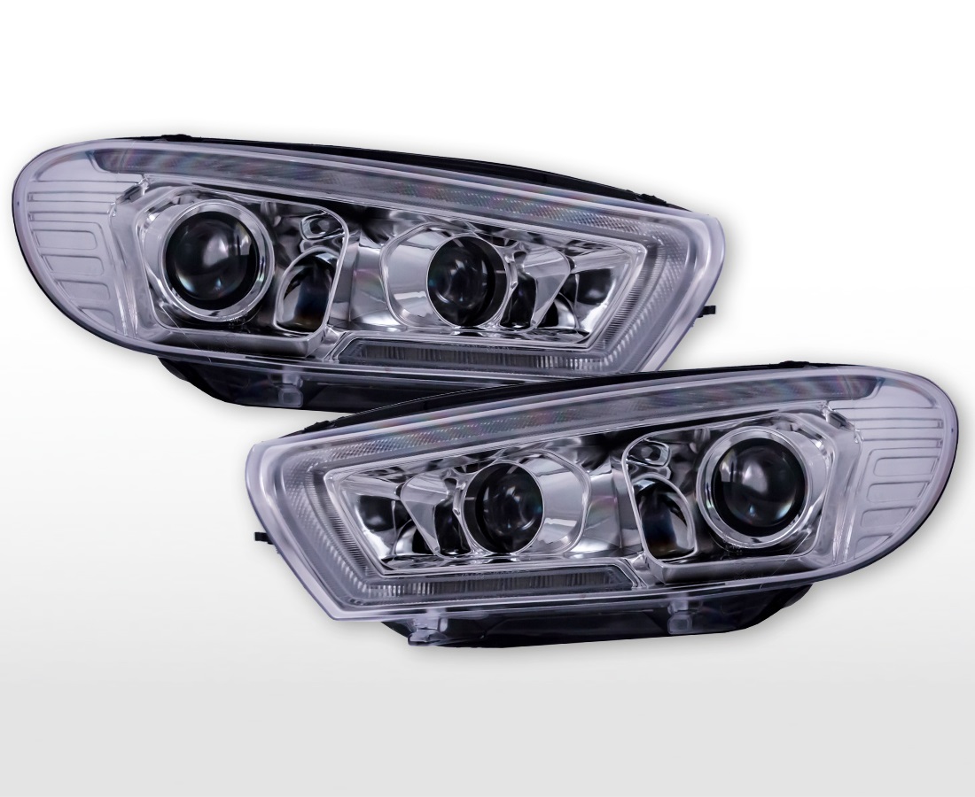 Tagfahrlicht Scheinwerfer chrom mit dynamischem Blinker für VW Scirocco 3 III 08-14 Xenon
